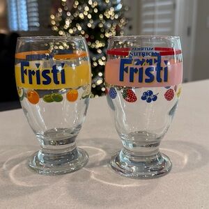Fristi (Dutch yogurt and fruit drink) Glass Set